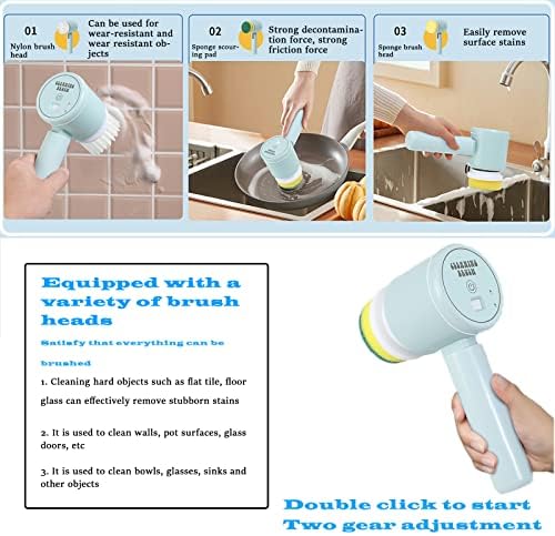 Prijenosni električni špirtni zamirnica - ručno 3 u 1 Električna četkica za čišćenje za kućnu upotrebu