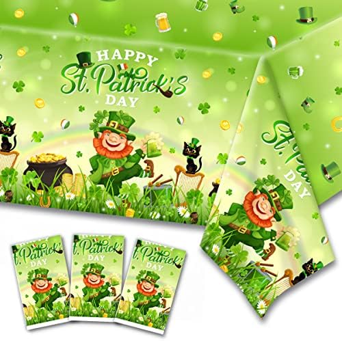 3pcs Day St. Patrickov stolnjak-leprechaun Shamrock plastični stol pokriva Zelene Patricks Party isporučuje