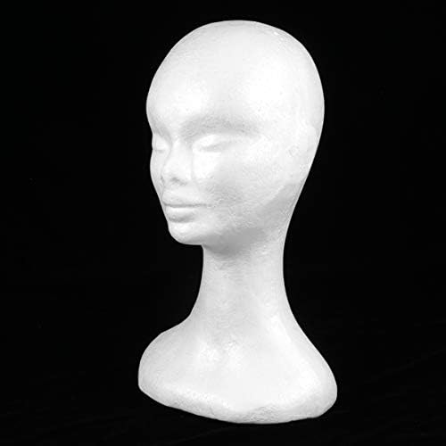 Amosfen bijeli prikaz Ženska muška manequin Head Cosmetics Model Head Wig Display FOAM MANNEQUIN