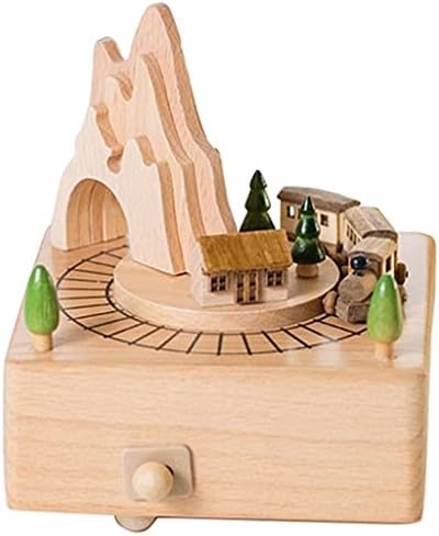 MHYFC drvena muzička kutija sa planinskim tunelom