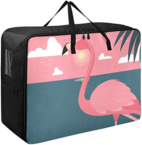 N / A Torba za pohranu odjeće u zemlji za prekrivač - Veliki kapacitet Prekrasan organizatori za ptice za ptice Flamingo sa patiplicama za skladištenje za skladištenje za partijura za koledž