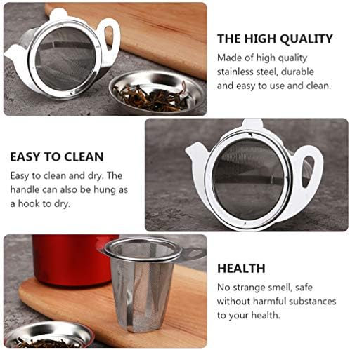 Hemoton filter za kafu metal od nehrđajućeg čelika čaj za čaj od nehrđajućeg čelika Dvostruke ručke za infuziranje čaja za piva Skidač labavi čaj Filteri Filteri Filteri za kavu