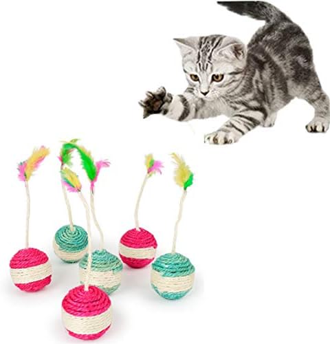 Mikey Store Pet mačka mače igračaka za igranje Sisal Scraing ogrebotina mačkastih igračaka Smiješne mače