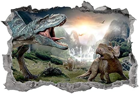 Dinosaurusi Zidna naljepnica Art razbijena 3D grafička jurska svjetska zidna zidna zidna zidna zidna zidna