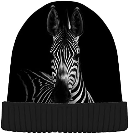 Alaza afrička zebra Print životinjski uzorak Beanie za žene Muškarci Zima reverzibilna lubanja