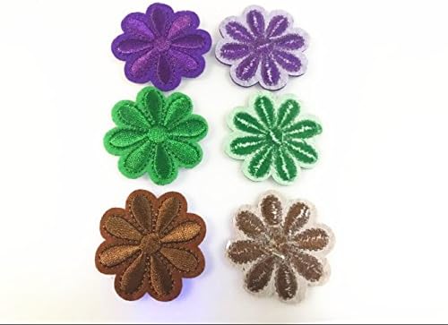 RayLinedo® 100pcs različite boje malih cvijeća zakrpa za patch zastere za vezanje značke željezo na Applique