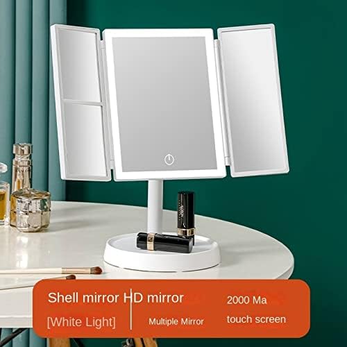 AHFAM ogledalo za šminkanje lagano ogledalo za šminkanje sa laganim ogledalima za ispraznost za spavaću sobu svijetlo ogledalo za uvećanje sa kozmetičkim toaletnim Stolićem