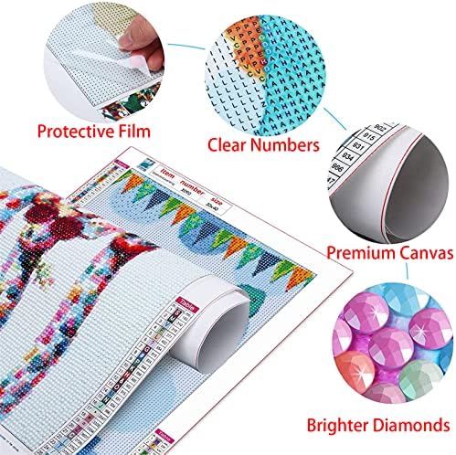 Dijamantni setovi za odrasle, Daisy Flower Diamond Art Kids početnik DIY 5D boja po brojevima, velika