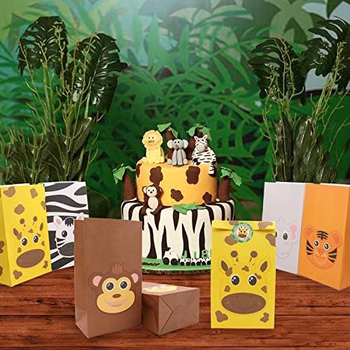 Safari u džunglu Favoriziraju Goodie torbe zoo životinje Birthday Treat Goody Poklon torbe za djecu za bebe