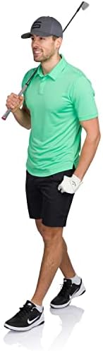 Muška polo golf košulja sa okruglim rubom - suho fit 4-smjerni rasteznica, wicking vlage, anti-miris