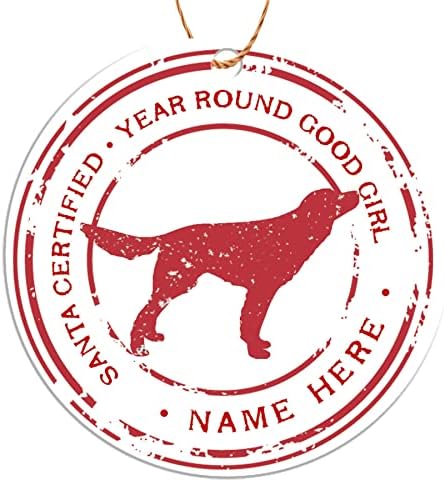 Bang Tidy odjeća Personalizirani pas Božićni ukrasi drvca Bauble - Labrador Retriver Ppci za pse za ljubitelje za ljubiteljega - Dobra djevojka