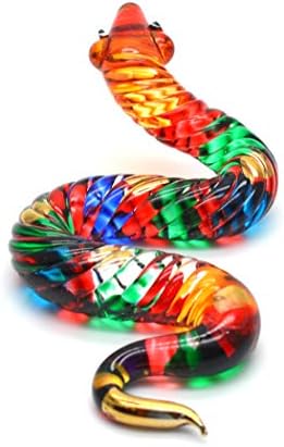 Changthai Design ručno puhalo staklene figurine spiralne zmije ručno rađene minijaturne životinjske umjetnosti