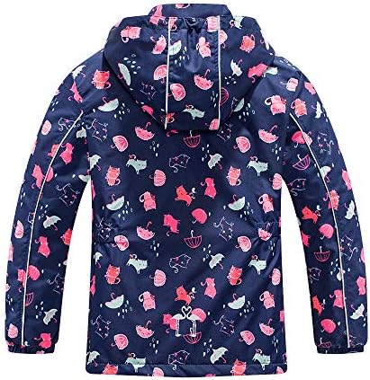 Girls Rain Jacket-vodootporna jakna za djevojčice sa kapuljačom, najbolja za Dan kišne škole, planinarenje