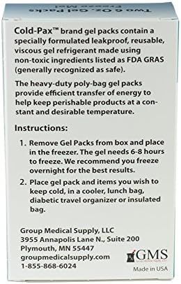 GMS hladno-paks - 6 oz za višekratnu upotrebu ledenog paketa, zamjena za Medport Travel Organizator,