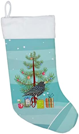 Caroline's bysures CK4492CS Starling Merry Božićne božićne čarape, kamin Viseće čarape Božićna sezona