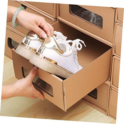 Brewix 6pcs kutija za cipele za skladištenje spremnika za spremanje cipela sa poklopcima Spremnik za spremanje cipela obuća za cipele za skladištenje Običnica Organizator kutija za skladištenje košarkaške cipele cipele CASE CASE CASE (boja: