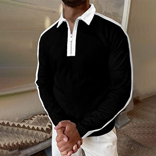 Muške polo majice Ležerne prilike na dugim rukavima, košulja za golf lažna dvodijelna boja odgovara