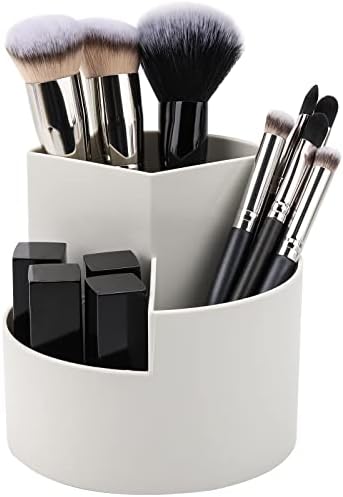 LoveBB 3 Slot četkica za šminkanje Organizator držač-plastične četke za kozmetiku olovka / olovka za čuvanje olovaka za radne površine za toaletne stolove, siva