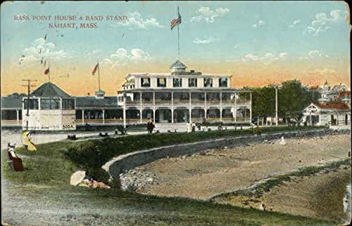 Bass Point House & Bandstand Nahant, Massachusetts ma Original antički razglednica