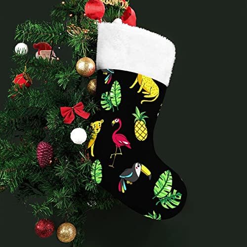 Leopard, Flamingo i Toucan personalizirani božićni čarapa Početna KMMASA Drvo Kamin Viseći ukrasi