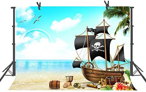 Fuermor Cartoon piratski brod pozadina 7x5ft tematska fotografija za zabavu Stuido Photo pozadina