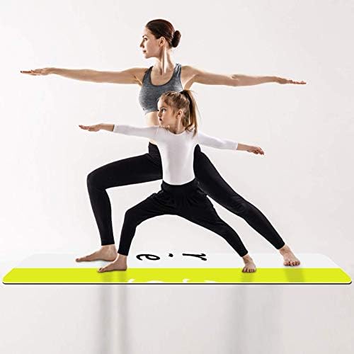 Njena strana i njegova strana bijelo žuta Premium debeli Yoga Mat Eco Friendly gumene zdravlje & amp; fitnes non Slip Mat za sve vrste vježbe joge i pilatesa