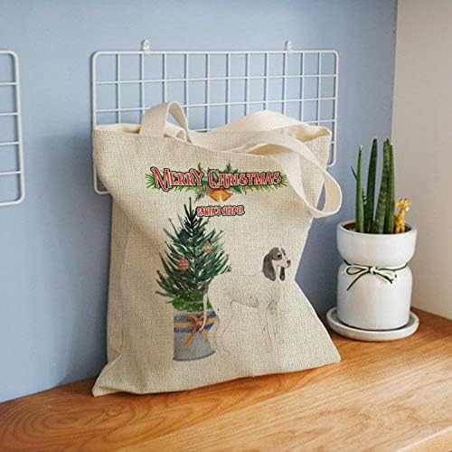 Pet Dog Božić Santa pomoćnik saksijama biljke Pine Bells Sretan Božić poklon kutije Tote Bag za