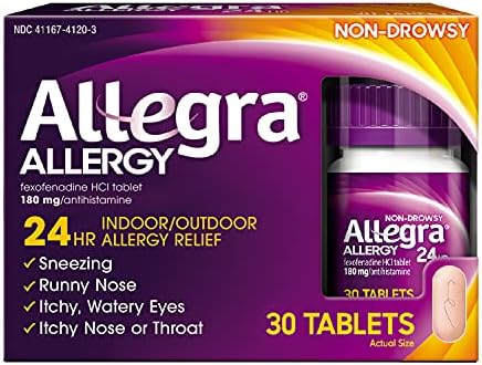 Allegra Adult 24HR ne-pospano antihistamin, 30 tableta, brza ublažavanje simptoma alergije, 180 mg