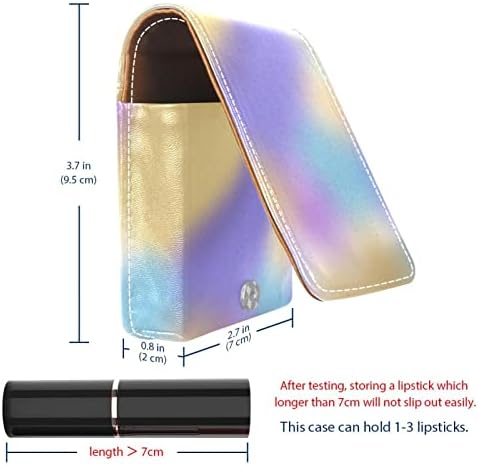 ORYUEKAN Mini torba za šminkanje sa ogledalom, torbica za kvačilo od umjetne kože, apstraktna umjetnost u boji