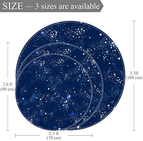 Okrugli mat za djecu Nebula Blue okrugla zdjela prostirku protiv klizanja okruglog tepiha meka okrugla