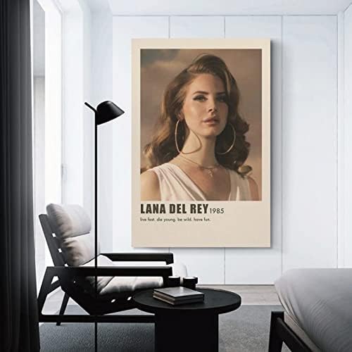 FVO Lana Del Rey Posteri 90s Vintage Poster za sobu estetski Poster Dekorativno slikarstvo platno zid Art dnevni boravak Posteri spavaća soba Slika 12x18inch