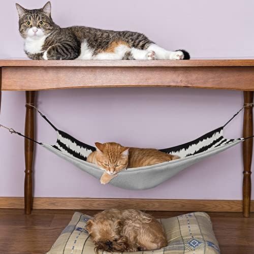 Krevet za mačke crne bijele pruge viseća mreža za kućne ljubimce prozračna viseća garnitura za mačje štene zečji tvor 16,9 x13