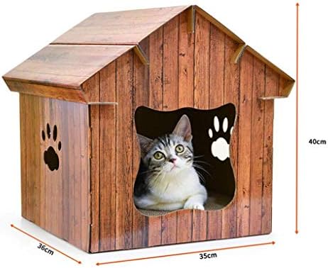 Kuandarm kuća u obliku mačka grebanje odbora, valovitog papira mačka ogrebotine jastučići, Mačka kuća za mačke pod 10kg