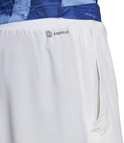 adidas muški klub rastezljivi tkani 7-inčni teniski šorc bijeli