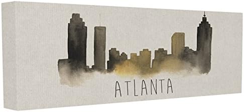 Stupell Industries Atlanta Skyline Silhouette zidna ploča Art, 7 x 0,5 x 17, u više boja