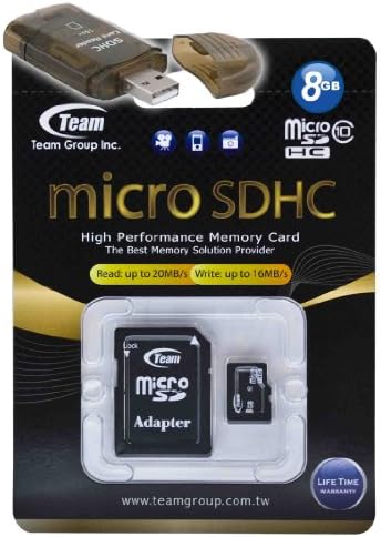 8GB Klasa 10 MicroSDHC tim velike brzine 20MB / Sec memorijska kartica. Plamen Brzo Kartica Za Motorola A1260 A1680 Adventure V750. Besplatan USB Adapter za velike brzine je uključen. Dolazi sa.