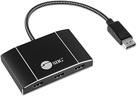 SIIG MST HUB DisplayPort to HDMI razdjelnik, DP 1,4 do 3x multi stream transport HDMI, DisplayPort Hub Video Splitter, DisplayPort Daisy lančani monitor, a ne za MacOS