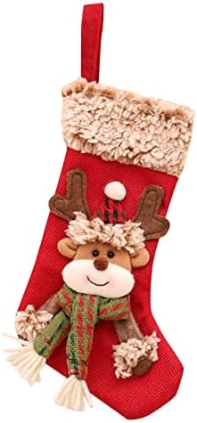 Božićni vijenac sa svjetlima 16 Ft Božićne čarape Veliki planeni ukras za ukrašavanje čarapa crvene crne