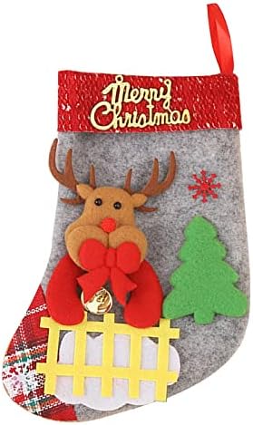 Male kuglice Pakiranje božićne zalihe Santa Clau čarape poklon vrećica ukrasi prozora Božićni ukrasi staklenim