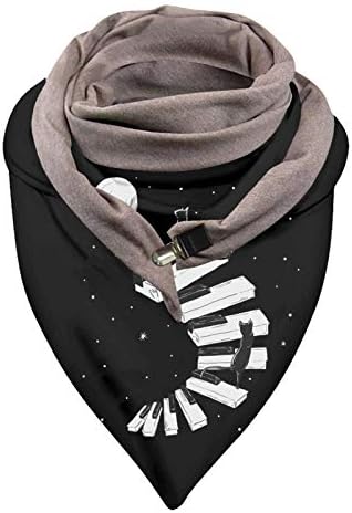 Zimski topli šal za žene Retro šal sa dugmadima višenamjenski pamuk termo Meki udoban trendi ležerni šalovi