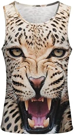 Angry Leopard Cheetah muške Tank majice bez rukava Prsluci za aktivnu odjeću