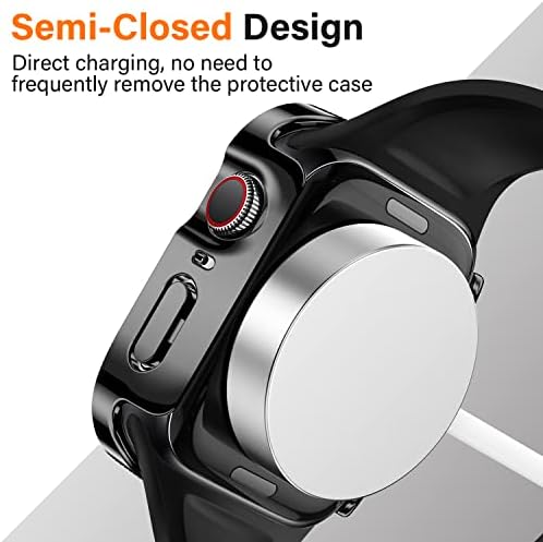 Amizee 2 Pack Case kompatibilan sa Apple Watch serijom 8 serije 7 45mm futrolom sa ugrađenim štitnikom za ekran,