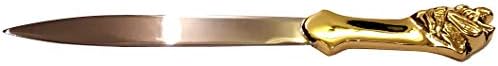 AKANKSHA ARTS ručno rađeni čisti mesing ukrasni nož za puter dvobojni zlatni / srebrni finiš