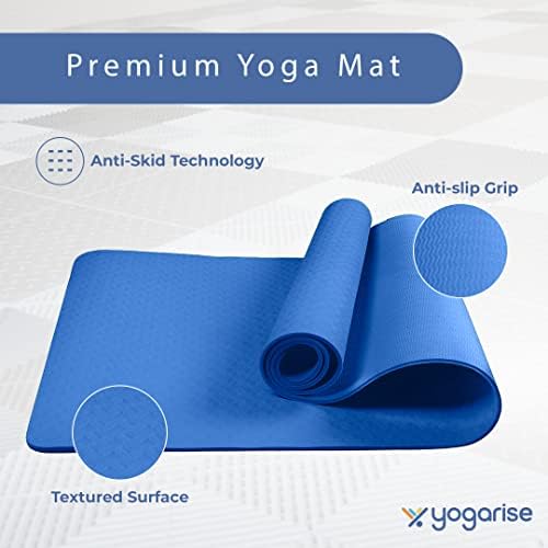 Yogarise Vježba Mat za teretanu trening i parket Vježba Long Size 6 mm Yoga Mat za muškarce & žene