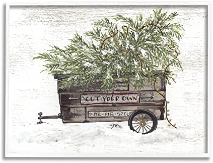 Stepell Industries Solued Winter Wagon noseći božićno borovo drvo, dizajn Julie Norkus