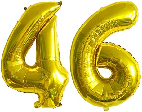 ESHILP 40 inčni broj balon balona broj 46 Jumbo divovski balon broj 46 Balon za 46. rođendan