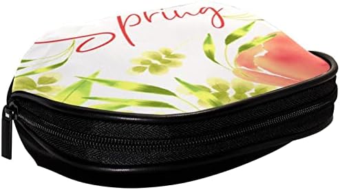 Torba za putni šminke, kozmetička torba Make up organizator Organizator, za ženska torbica za toaletne potrepštine Oprema Četke, zdravo Spring cvijet napušta cvjetnu ružičastu