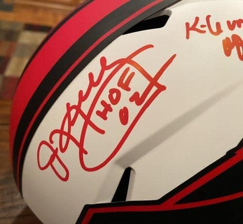 Jim Kelly Thurman Thomas Andre Reed potpisali računi Lunar Helmet HOF & amp ;K - Gun JSA a-autograme NFL kacige