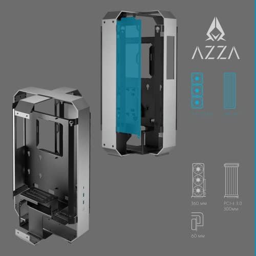 AZZA Opus 809 ATX Case-Dual Orientation-CNC-brušeni aluminijum - 4-bočno kaljeno staklo