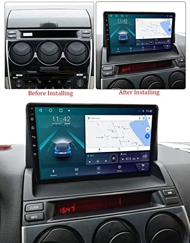 Android 11 Auto Radio Stereo za Mazda 6 2002-2008 9 inčni ekran osetljiv na dodir ugrađen u Carplay Android Auto kontrole na upravljaču 4g 5g WiFi DSP Bluetooth sa glasovnom kontrolom rezervne kamere